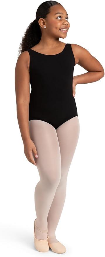 Capezio girls High-neck Tank Leotard (6-8, Black)