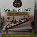 Walker Tray for Folding Walker with Cup Holders, Non-Slip Mat & Bag - Adjustable Universal Plastic Food Table for Seniors - Detachable Guardian Accessories - Removable Walker Trays for rolling walker