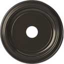 19"OD x 3 1/2"ID x 1 1/2"P Traditional Thermoformed PVC Ceiling Medallion (Fits Canopies up to 11 1/2"), Metallic Charcoal