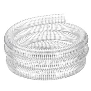 Geowaky 1"id-10 10/6ft PVC Reinforced Tubing Steel Wire Suction Flexible Hose Vinyl Tubing Heavy Duty PVC Vacuum Hose Drain Fuel Oil Gas Water for Marine Bilge Pump Pond Spa