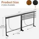 GRLEAF 2 Pack Adjustable Height Narrow Console Table with Power Outlets, 78.7" Long Sofa Table with Charging Station Behind Couch Table Skinny Entryway Table for Living Room and Hallway Black