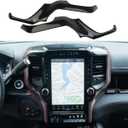 Korlot Central Control Navigation Screen Side Cover Trim for Dodge Ram 1500 2500 3500 2019-2026 (Carbon Fiber Pattern)