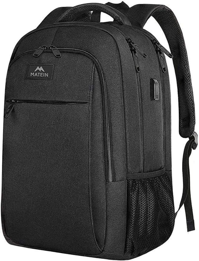 FR Fashion Co. 18" Anti-Theft Travel Backpack (Black)