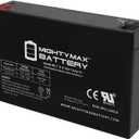 Mighty Max Battery ML7-6 - 6 Volt 7 AH, F1 Terminal, Rechargeable SLA AGM Battery, Mighy Max Product
