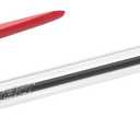 Bic Cristal Original Ballpoint Pens, Medium Point (1.0 mm), Red, Box of 50 - Smudge-Free, Every-Day Writing Pens with Clear Barrel, 8373619