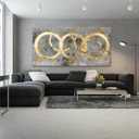I@U Gold Large Wall Art Decor Modern Abstract Wall Art Living Room Canvas Print Decoration Gold Abstract Art Wall Decor For Bedroom Kitchen Office Dining Room Artwork For Walls 29x58 Inch