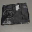 Corduroy Car Trash Can with Lid and Mesh Pockets - Leakproof Organizer,Multipurpose Waterproof Garbage Can/Trash Bin for Car(Black-2 Gallons) (Medium)