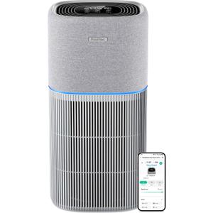 Air Purifiers for Home Large Room Up to 2070Ft with H13 5-Stage True HEPA Filter, Powerful Air Purifier with PM2.5 Air Quality Monitor, Smart Air Cleaner for Pet Allergies/Smoke Pollen/Dust (Grey)