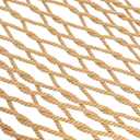 Lazy Daze Hammocks Double Rope Hammock, 2 Person Traditional Outdoor Hand Woven Cotton Rope Hammock with Spreader Bar, Carabiners, Tree Straps, Chains for Patio Yard - Max 450 Lbs, Tan