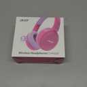 acer Kids Bluetooth Headphones, 85/94dB Volume Limiter, Foldable Wireless Over-Ear Headphones for iPad, Travel, 60H Playtime, Bluetooth 6.0, Built-in Mic, Pink
