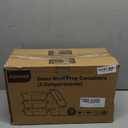 KOMUEE Glass Meal Prep Containers 3 Compartments, 5 Pack 36 oz, Glass Food Storage Containers with Lids, Airtight Lunch Bento Box, Portion Control, Freezer and Microwave Safe, White