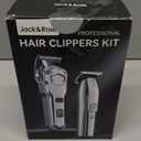Jack & Rose Clippers and Trimmers Set, Cordless Hair Clippers for Men, Barber Clippers Set (Silvery)