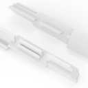 PalpitateC Sliding Shower Door Bottom Sill Guide fits for Sliding Shower Door Systems Shower Door Parts Bottom Guide for Glass Shower Door Track Guide White Nylon - 2 Pack