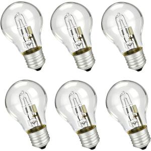 6 x 6-Pack 043168787963 & 78796 Replacement Halogen Light Bulbs, 43W A19 E26 Base, 120V, 60W Equivalent Clear Bulbs for Table Lamps, Ceiling Fixtures & Enclosed Lighting