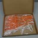 Sunnyray 12 Pcs Reusable Bachelorette Favor Straws Includes 1 Large Bride Straw 11 Gourd Shape Bachelorette Drinking Decoration Plastic Bridal Shower Wedding Engagement Supply (White, Orange)