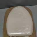 Mayfair Padded Toilet Seat, Cushioned Soft Vinyl over Wood Core Seat, Secure Hinges, Easy Clean, Made in USA, Elongated, Bone