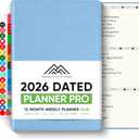 Dated, 2026 Planner, 5.8 x 8.3 - The #1 Productivity Planner to Achieve Your 2026 Goals - Planner 2026-2027 by PRODUCTIVITY STORE (A5, BLUE)