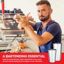 Boston Cocktail Shaker, Drink Mixing Set (18oz & 28oz) Weighted Stainless Steel Shaker Tins, Cocktail & Martini Mixed Drink Shakers, Essential & Professional Bar Tools For Bartending