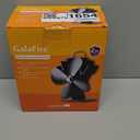 GALAFIRE 4-Blades Heat Powered Wood Stove Fan + Magnetic Thermometer, 122F Start Non Electric Eco Fireplace Fan for Gas/Pellet/Log/Wood Burning Stoves, Silent Operation, 2-Years, N429, Black