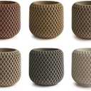 Flower Pot Succulent Candle Mold Resin Casting Silicone Molds for Home Decor & Candle Making Wave Spiral Mold (ehd-flowerpot-3729)