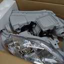 AUTOSAVER88 Projector Headlight Assembly Compatible with 2007 2008 2009 Camry 07 08 09 Camry (Exclude Hybrid) Replacement Headlamps Left and Right Pair Chrome Housing Amber Reflector Clear Lens