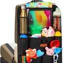 SURDOCA Upgraded Car Organizer with 11-inch Tablet Holder, 8 Pockets, Car Seat Protector for Road Trips - Car Storage and Organizers for Kids