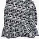 UPF 50+ Women's Ruffle Sarongs Beach Wrap Cover Up Swimwear Bikini Bottoms High Waisted Tankini Swim Skirts Swimdress, Black Folk Design, XS