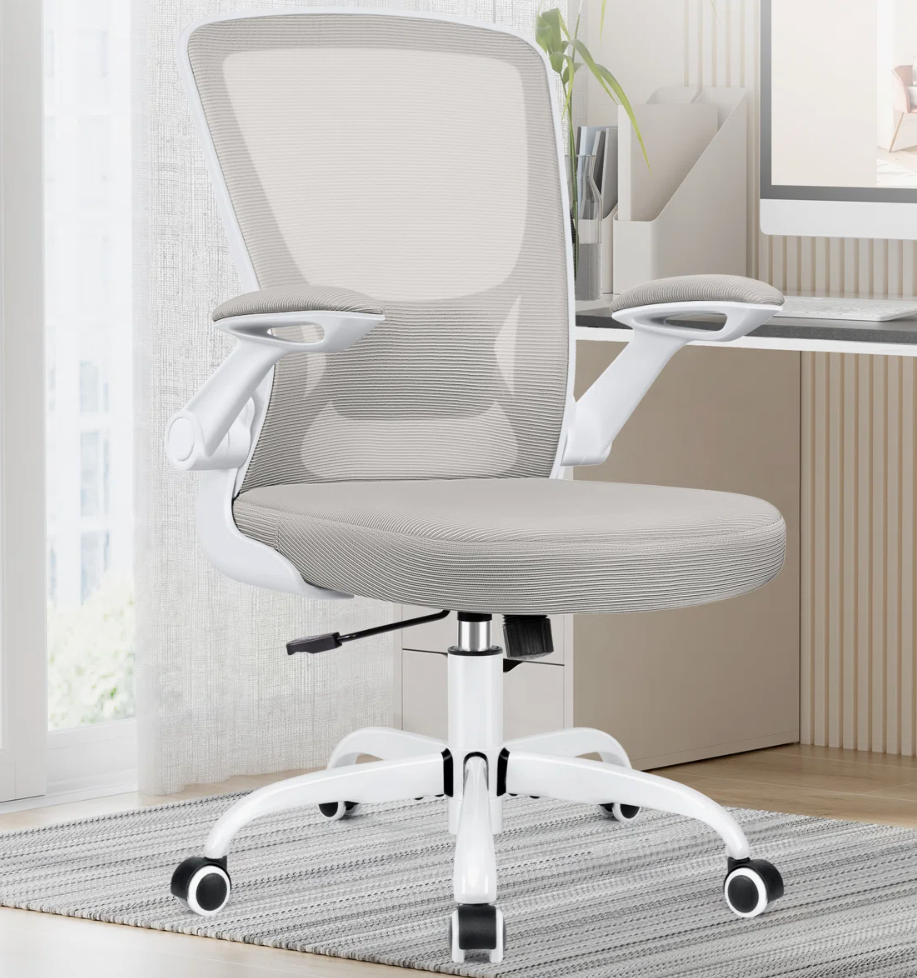 Ergonomic Office Chair, Comfort Swivel Home Office Task Chair, Breathable Mesh Desk Chair, 
Lumbar Support Computer Chair with Flip-up Arms and Adjustable Height