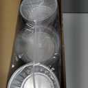 150 Pack 5 oz Cupcake Pans with Dome Lid Aluminum Disposable Foil Baking Cup with Lids Cupcake Liner Container for Valentine Wedding Birthday Party Muffins Cheesecakes Creme Desserts