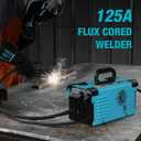 DURATECH 125A MIG Welder, 120V Flux Core Welder Gasless Welding Kit with Wire Feed, Welding Gun and 15A to 20A Plug Adapter, Portable Welding Machine IGBT Inverter Welder for DIY,Home Repair,Small Job