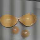 Invisible Strapless Sticky Bra Push up for Women, Ultra Adhesive Bra for Backless Dress, Cleavage Bra Lift Novelty Bras (B Cup, Light Beige)