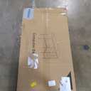 Lufeiya Computer Desk with File Drawers Cabinet, 47 Inch Reversible Home Office Desks with Fabric Filing Cabinet for Small Space, Study Writing Table PC Desks, Rustic Brown (46.6")