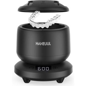 2025 Ultrasonic Retainer Cleaner for Dentures & Aligner, Durable Removable Base and Top Cover, Denture Cleaner Machine with 4 Modes for Mouth Guards, Jewelry, Rings, etc (Black)