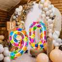 2 x Rainbow Number 9 Balloon, 40 Inch Large Colorful Foil Number Balloons One Balloons for 9th Birthday, Huge Mylar Numbers 9 Year Old Birthday Party Supplies Balloons