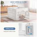 DUMOS Dog Playpen, Plastic Indoor Pet Fence for Small Dogs 4 Panels 24 Inch