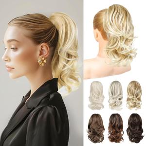 Ntynty 14" Ponytail Hair With Highlights