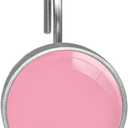Pink Shower Curtain Hooks Set of 12 Rustproof Metal Decorative Shower Hooks for Curtains Rods Solid Color Shower Curtain Rings for Bathroom Living Room Bedroom