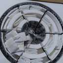 13.4" Small 4-Light Modern Glass Chandelier Light Fixtures Mini Black 2-Tier Crystal Chandeliers for Dining Room Round Hanging Ceiling Pendant Lighting for Kitchen Island Entryway Hallway