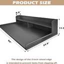 Royxen Laundry Countertop with 2-Tier Shelf Universal Fit, Washer and Dryer Countertop with Storage Space, Shelf Height 11.5 Inches, Solid Wood Core, Black, 54 inches x 27.5 inches x 11.5 inches