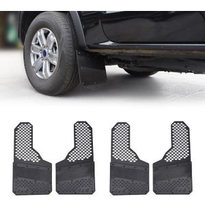 Heavy Duty Mud Flaps All Weather Resistant Splash Guards Compatible with Universal Trucks SUVs Vans Off-Road and Daily Use (Black,Front&Rear,4PCS)