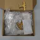 Haliwu 10 Pack Gold Cabinet Knobs, Brass Kitchen Handles Dresser Drawer Pulls, T-bar Hardware