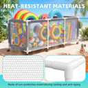 Jotesnew 365 Gallon 95" L Extra Large Swimming Pool Storage Bin, Pool Noodles Holder, Toys, Floats, Balls and Floats Equipment Mesh Rolling Storage Organizer Bin, 69" Lx32 Wx35 H