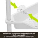 Orimade Rustproof 5 Tier Floor Standing Corner Shower Caddy Organizer, Plastic Metal Splicing Floor Corner Shelf Rack Stands for Bathroom, White