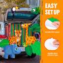 JOYIN Halloween Trunk or Treat Decorations Kit Jungle Theme with Rhinoceros, Giraffe, Parrot, Chameleon, Cheetah, etc Zoo Animal Car Decorations Kit for Outdoor SUV Garage Archway Door House