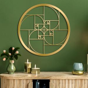 LZAOA Fibonacci Spiral Metal Wall Art, Math Art Fibonacci Spiral Gold Wall Decor, Metal Wall Decor for Living Room, Office, Outdoor, Indoor (23 * 23 In) LZAOA Fibonacci Spiral Metal Wall Art, Math Art Fibonacci Spiral Gold Wall Decor, Metal Wall Decor for Living Room, Office, Outdoor, Indoor (23 * 23 In)