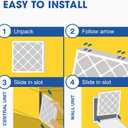 Aerostar 16x25x5 Air Filter MERV 11, Furnance Filters AC HVAC Replacement for Trion Air Bear 229990-105, (3 Pack) (Actual Size:15 5/8 x 24 1/8 x 4 7/8 Inches)