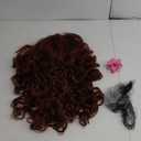 13x6 Reddish Brown Lace Front Wig Glueless Deep Wave Wig Pre-Plucked Red Color Kinky Curly Wig Synthetic Wear And Go Lace Front Wig