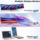 KEFEYA 15.6" Laptop Screen Extender, Includes Power Bank, FHD 1080P IPS Triple Laptop Monitor Extender for 13-17" Laptops, Plug & Play with HDMI/USB-A/TYPE-C/Hub, Compatible with Windows, Mac, Android