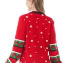 JOYIN Ugly Christmas Sweater Women Men Couples, LED Light Up Ugly Christmas Sweater Kids 2025 Reindeer(Red (XL)