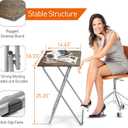 Garden 4 you Portable Folding TV Tray Table TV Dinner Tray with Sturdy MDF,Eating Trays for Living Room with No Assembly Required 15 x 18.9 x 26in (3D,1PC)